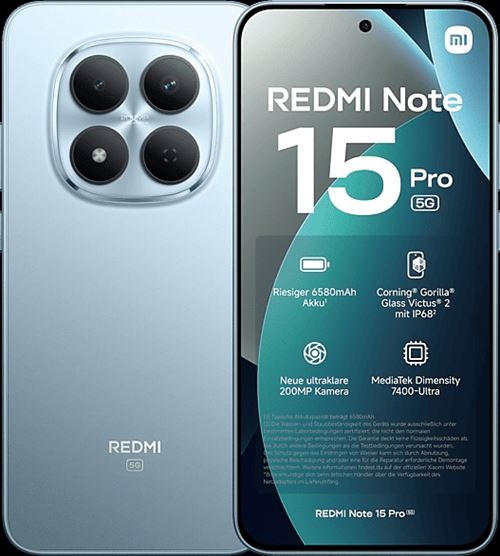 Xiaomi Redmi Note 15 Pro 5G (512GB/Blue) uden abonnement